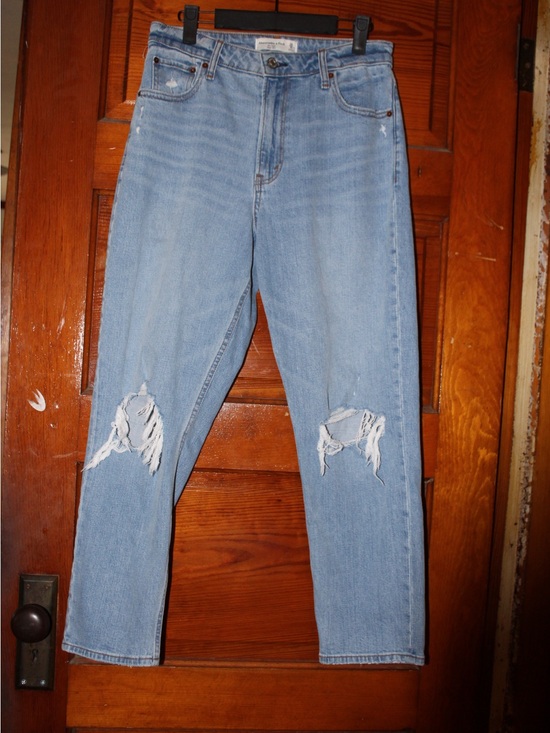 Abercrombie & Fitch Denim - Abercrombie & Fitch Light Blue Distressed Boyfriend Jeans
